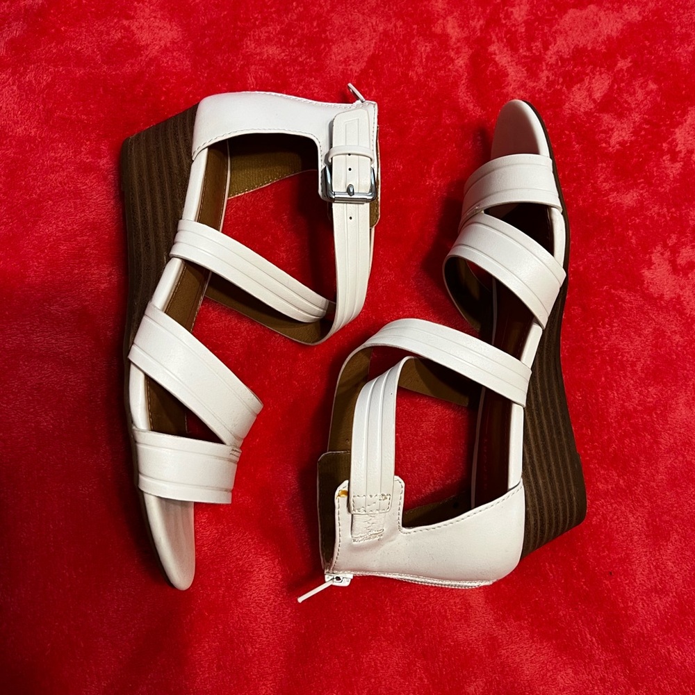 Report White Dress Heal Sandal